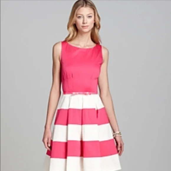 kate spade | Dresses | Kate Spade Pink And White Striped Dress | Poshmark